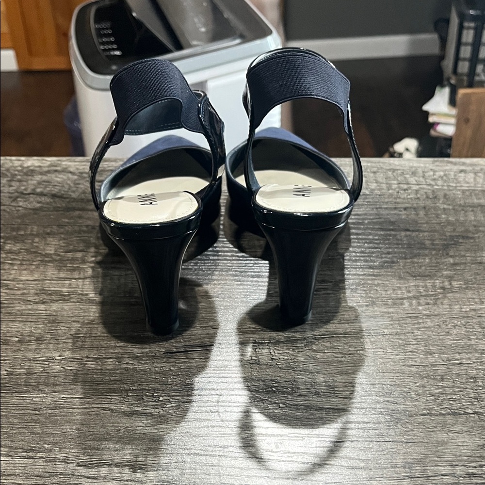Anne Klein Black Heeled Sandals Flex - Picture 2 of 7